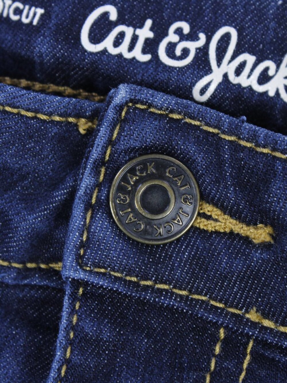 Cat & Jack Girls' Jeans - Bootcut Fit - Dark Wash - Size 14 - Picture 3 of 9